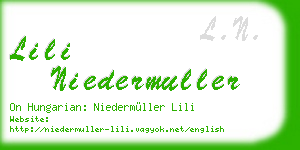 lili niedermuller business card