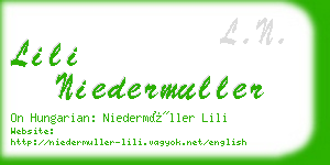 lili niedermuller business card